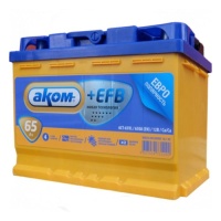 АКБ АКОМ EFB 65 А/ч  обратная полярность
