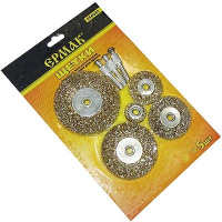 Набор щеток металлических ЕРМАК со шпильками плоские 5 предметов 656034